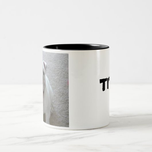 Englische Bulldoggen-Titan-Kaffee-Tasse Zweifarbige Tasse (Mittel)