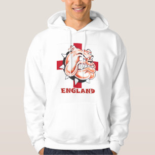 Englische Bulldoggen-und St. Georges Flagge Hoodie
