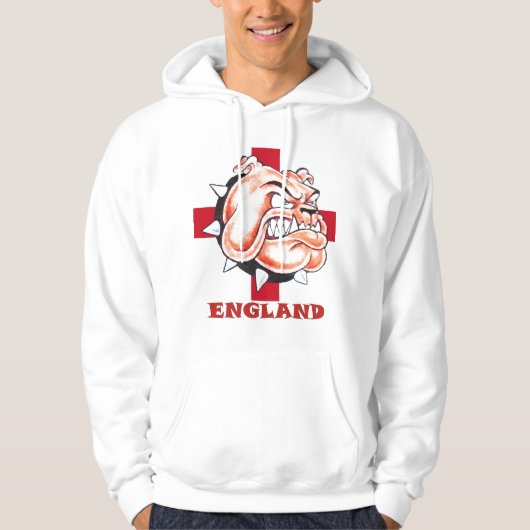Englische Bulldoggen-und St. Georges Flagge Hoodie (Vorderseite)