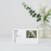 Englische Bulldoggen-Visitenkarten Visitenkarte (Stehend Vorderseite)