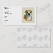 Englische Bulldoggen-Visitenkarten Visitenkarte (Vorne/Hinten)