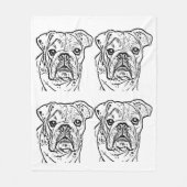 Englische Bulldoggendecke Fleecedecke (Vorderseite)
