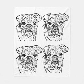 Englische Bulldoggendecke Fleecedecke