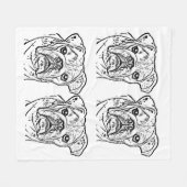 Englische Bulldoggendecke Fleecedecke (Vorderseite (Horizontal))