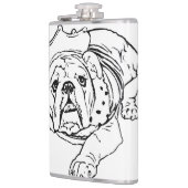Englische Bulldoggenflasche Flachmann (Links)