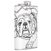 Englische Bulldoggenflasche Flachmann (Rechts)