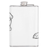 Englische Bulldoggenflasche Flachmann (Rückseite)