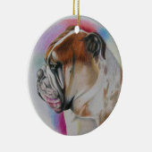 Englische Bulldoggenverzierung Keramik Ornament (Rechts)