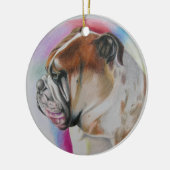 Englische Bulldoggenverzierung Keramik Ornament (Links)