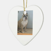 Englische Bulldoggenverzierungen Keramik Ornament (Links)