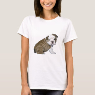 Englische Bulldoggenwelpe (braun-weiß) T-Shirt