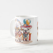 Englische Bullhunde im Karneval Kaffeetasse (Vorderseite Links)