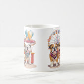 Englische Bullhunde im Karneval Kaffeetasse (Mittel)