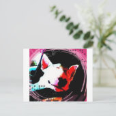 Englische Bullterrasse Postkarte (Stehend Vorderseite)