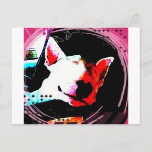 Englische Bullterrasse Postkarte (Vorderseite)