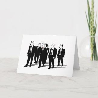 Englische Bullterrier-Rudolph-Weihnachtskarte Feiertagskarte