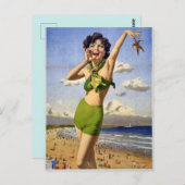 Englische Coast Vintage Reise Postkarte (Vorne/Hinten)