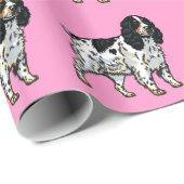 englische Cocker spaniel Geschenkpapier (Rolleneckpunkt)