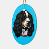 englische Cocker spaniel Keramikornament (Links)