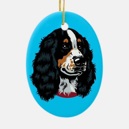 englische Cocker spaniel Keramikornament (Hinten)
