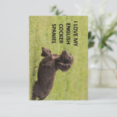 englische Cocker spaniel Liebe mit Bild Dankeskarte (Stehend Vorderseite)