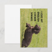 englische Cocker spaniel Liebe mit Bild Dankeskarte (Vorne/Hinten)