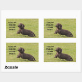 englische Cocker spaniel Liebe mit Bild Rechteckiger Aufkleber (Blatt)