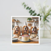 Englische Cocker Spanischkarte, Spanier Geburtstag Einladung (Stehend Vorderseite)