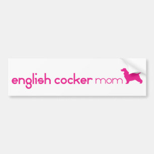 Englische Cockerspaniel-Mama Autoaufkleber