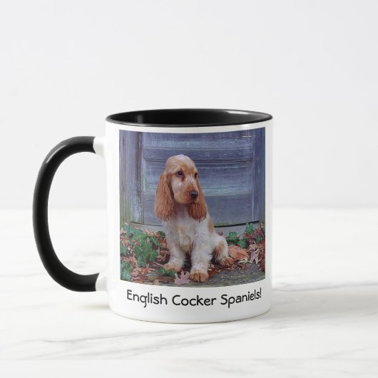 Englische Cockerspaniel-Spaniels Tasse (Links)