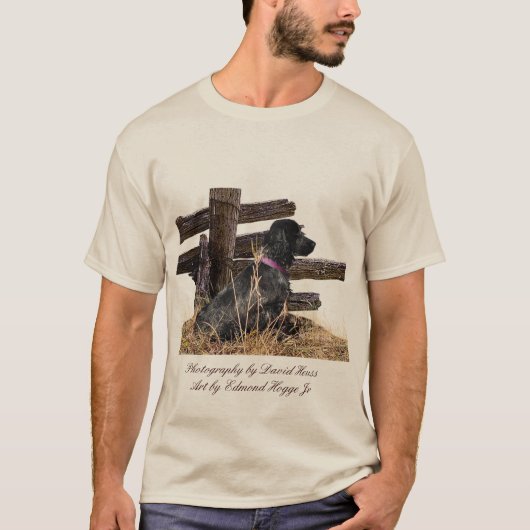 Englische Cockerspanielspaniel-Verein-Logo-an T-Shirt (Vorderseite)