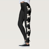 Englische Cream Golden Retriever Cartoon Dows Rows Leggings (Links)