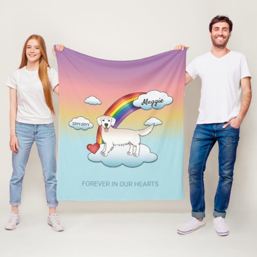 Englische Cream Golden Retriever Rainbow Memorial Fleecedecke (Beispiel)