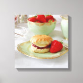 Englische Cream Tea Wrapped Canvas Leinwanddruck (Vorderseite)