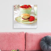 Englische Cream Tea Wrapped Canvas Leinwanddruck (Insitu (Wohnzimmer))
