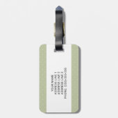 Englische Creme Golden Retriever Blume Gepäckanhänger (Rückseite vertikal)