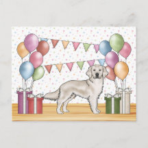 Englische Creme Golden Retriever farbenfroher Gebu