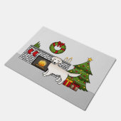 Englische Creme Golden Retriever in einem Festsaal Fußmatte (Schrägansicht)