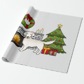 Englische Creme Golden Retriever in einem Festsaal Geschenkpapier (Ungerollt)