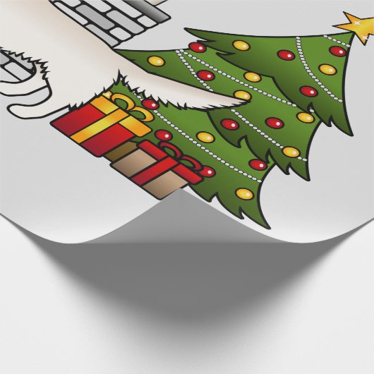 Englische Creme Golden Retriever in einem Festsaal Geschenkpapier (Ecke)