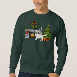 Englische Creme Golden Retriever in einem Festsaal Sweatshirt