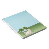 Englische Creme Goldene Reise durch das Tal Notizblock (angewinkelt)