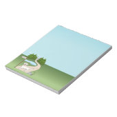 Englische Creme Goldene Reise durch das Tal Notizblock (Rotiert)