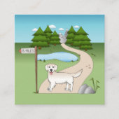 Englische Creme Goldene Reise durch das Tal Quadratische Visitenkarte (Vorderseite)