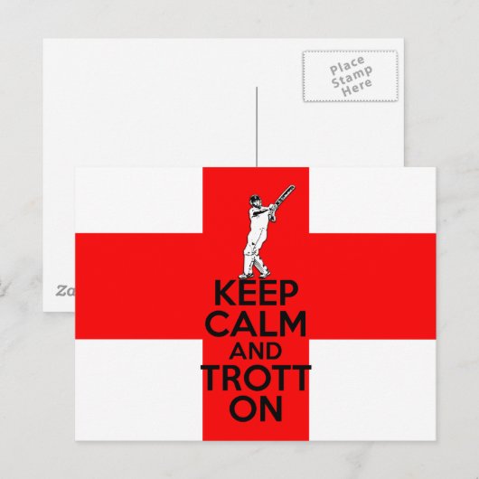 Englische Cricket Postkarte (Vorne/Hinten)