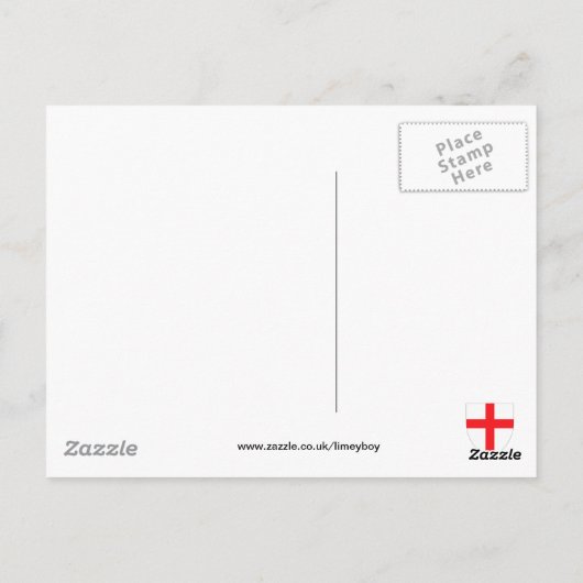 Englische Cricket Postkarte (Rückseite)