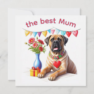 Englische Dogge Mastiff best Mum Muttertag Einladung