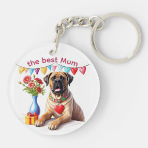 Englische Dogge Mastiff best Mum Muttertag Schlüsselanhänger