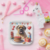 Englische Dogge Mastiff Birthday Pappteller (Party)