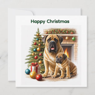 Englische Dogge Mastiff Christmas Feiertagskarte